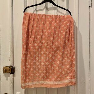 Block Shop Textiles Clover Scarf in Coral